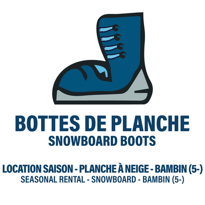 BOTTES DE PLANCHE À NEIGE SEULEMENT - BAMBIN - LOCATION SAISON