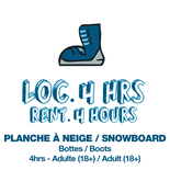 Adult Rental 4h - Snowboard Boots Only (TICKET NOT INCLUDED)