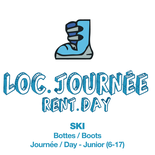 Location JOUR Junior - Bottes de Ski Seulement (BILLET NON-INCLUS)