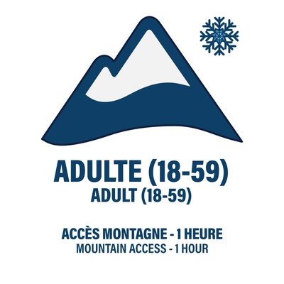 Adulte (18-59 ans) - Billet Ski 1 Heure - Accès Montagne