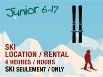 Junior Rental 4h - Skis Only (TICKET NOT INCLUDED)