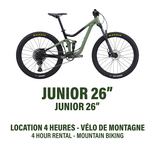 26'' (Junior) - Vélo de Montagne Double Suspension - Location 4h