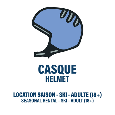 SKI HELMET ONLY - ADULT - SEASONAL RENTAL