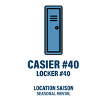 CASIER #40 - LOCATION SAISON