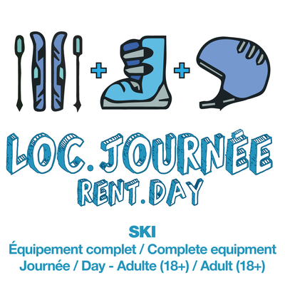 Adult Rental DAY - Complete Ski Equip. (TICKET NOT INCLUDED)
