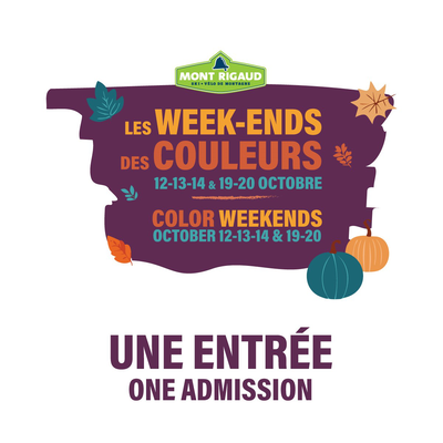 Une Entrée - Une journée - Week-ends des Couleurs