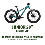 20'' (Junior) - Vélo de Montagne Simple Suspension - Location Programme 7 Semaine Sprockids