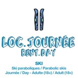 Location JOUR Adulte - Skis Seulement (BILLET NON-INCLUS)