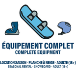COMPLETE SNOWBOARD EQUIPMENT - ADULT - SEASONAL RENTAL
