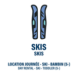 Location JOUR Bambin - Skis seulement (BILLET NON-INCLUS)