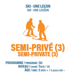 SKI - Semi Private Lesson (3 people)