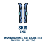 SKIS SEULEMENT - ADULTE - LOCATION JOURNÉE (4H+)