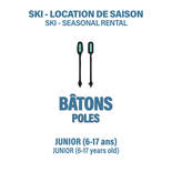 Bâtons de Ski Seulement - Junior