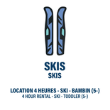 Location 4h Bambin - Skis seulement (BILLET NON-INCLUS)