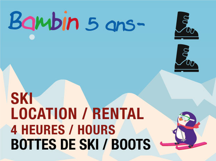 Toddler Rental 4h - Ski Boots Only (TICKET NOT INCLUDED)