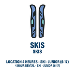 SKIS SEULEMENT - JUNIOR - LOCATION 4 HEURES (4H-)
