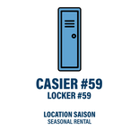 CASIER #59 - LOCATION SAISON