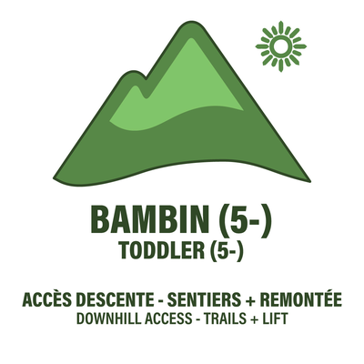 Toddler (5 years -) - Downhill Tickets - Mountain Bike