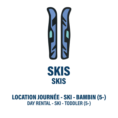 SKIS SEULEMENT - BAMBIN - LOCATION JOURNÉE (4H+)