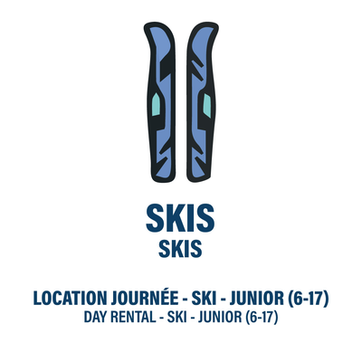 SKIS ONLY - JUNIOR - FULL DAY RENTAL(4H+)