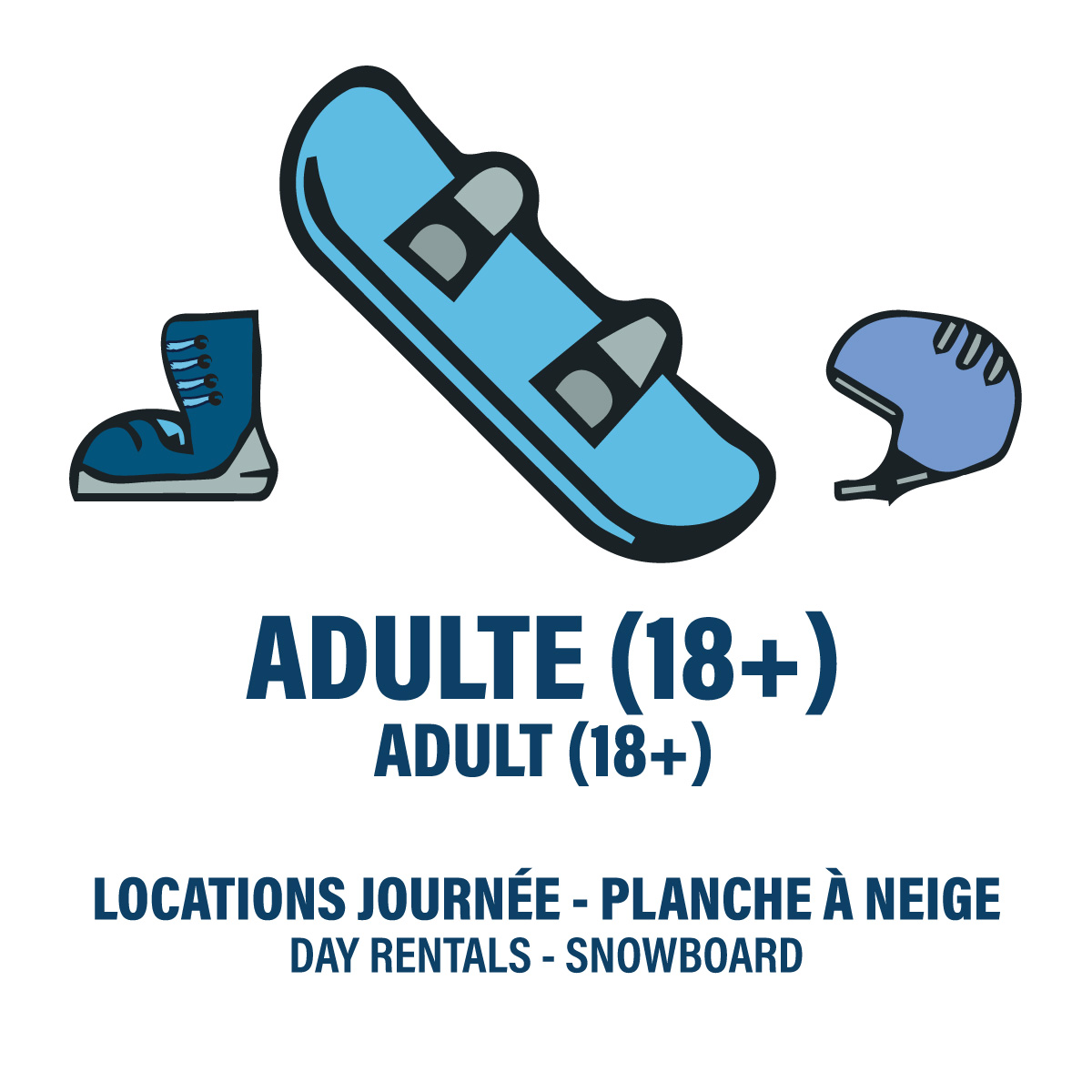 ADULT (18 YEARS +) - SNOWBOARD - FULL DAY RENTAL (4H+)
