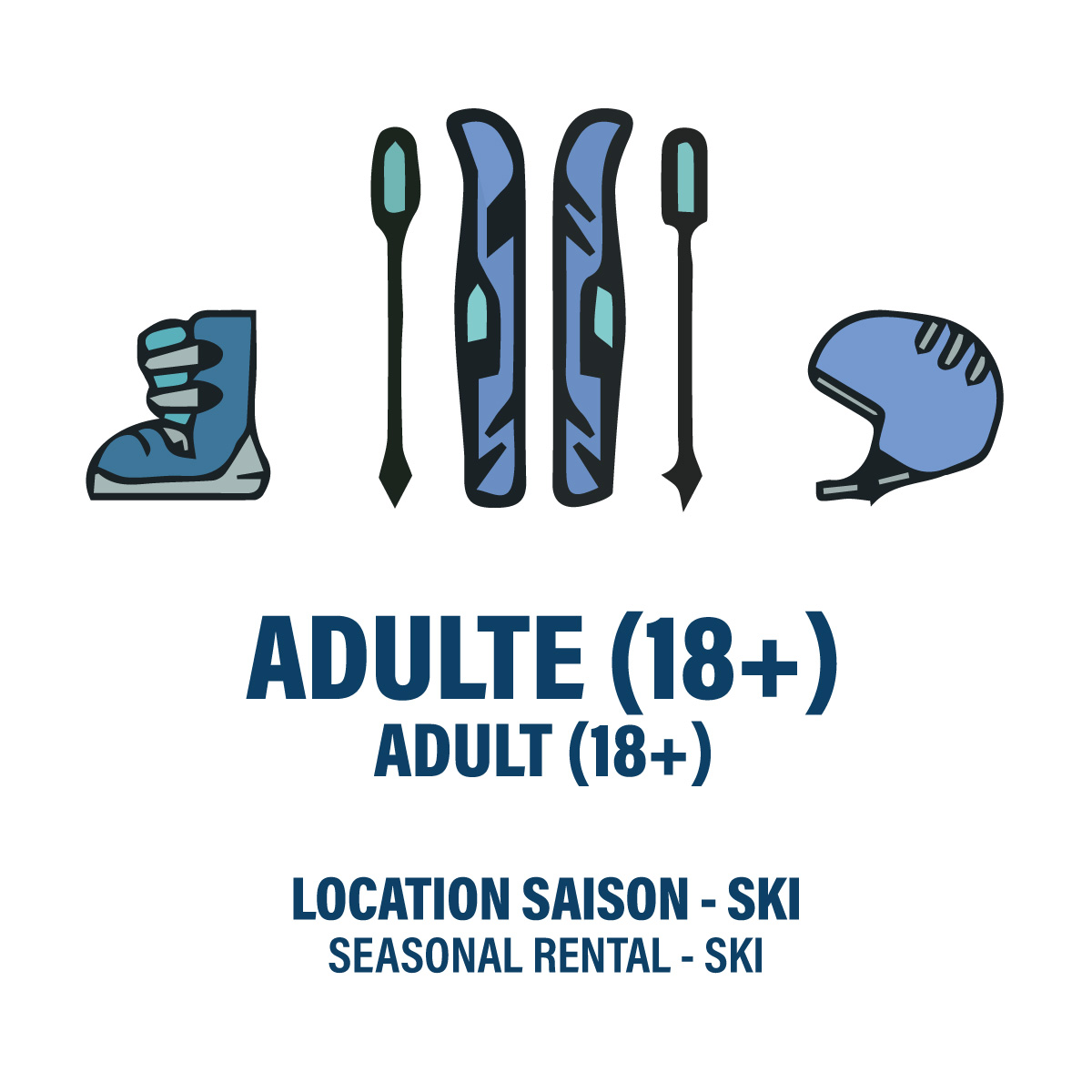 ADULT (18 YEARS +) - SKI - SEASONAL RENTAL