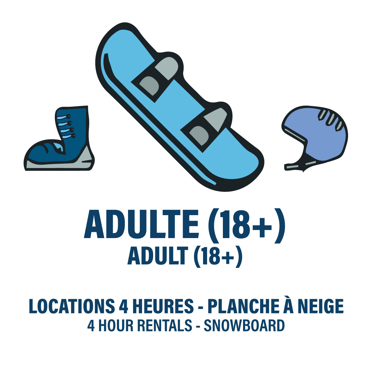 ADULT (18 YEARS +) - SNOWBOARD - 4 HOUR RENTALS (4H-)